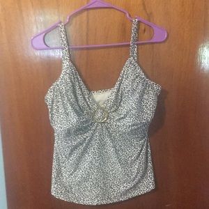 Leopard tankini top